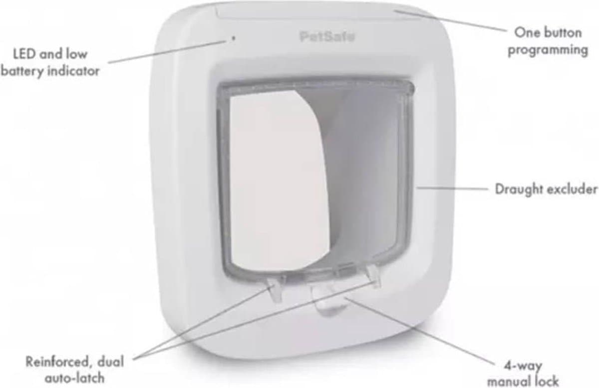PetSafe Microchip - Wit - Kattenluik - 12,2 x 23,9 thumbnail 5