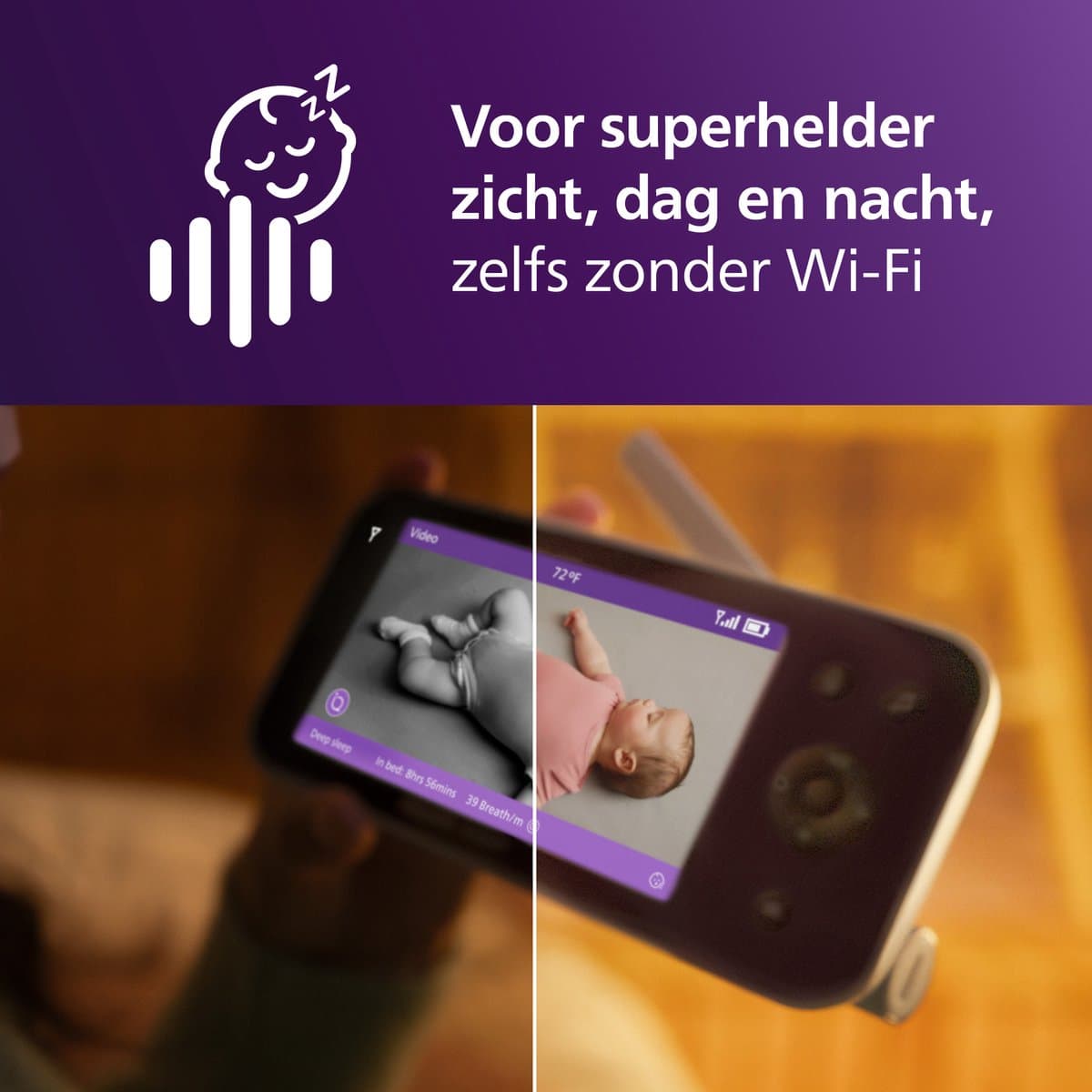 Philips Avent Premium Connected babyfoon met camera en app – Ademhaling en slaap detectie - SCD973/26 thumbnail 5