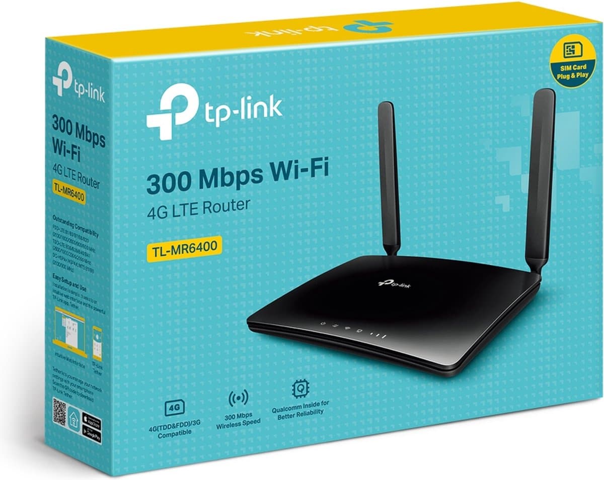 TP-Link TL-MR6400 4G Router: 150 Mbps, 32 apparaten thumbnail 4