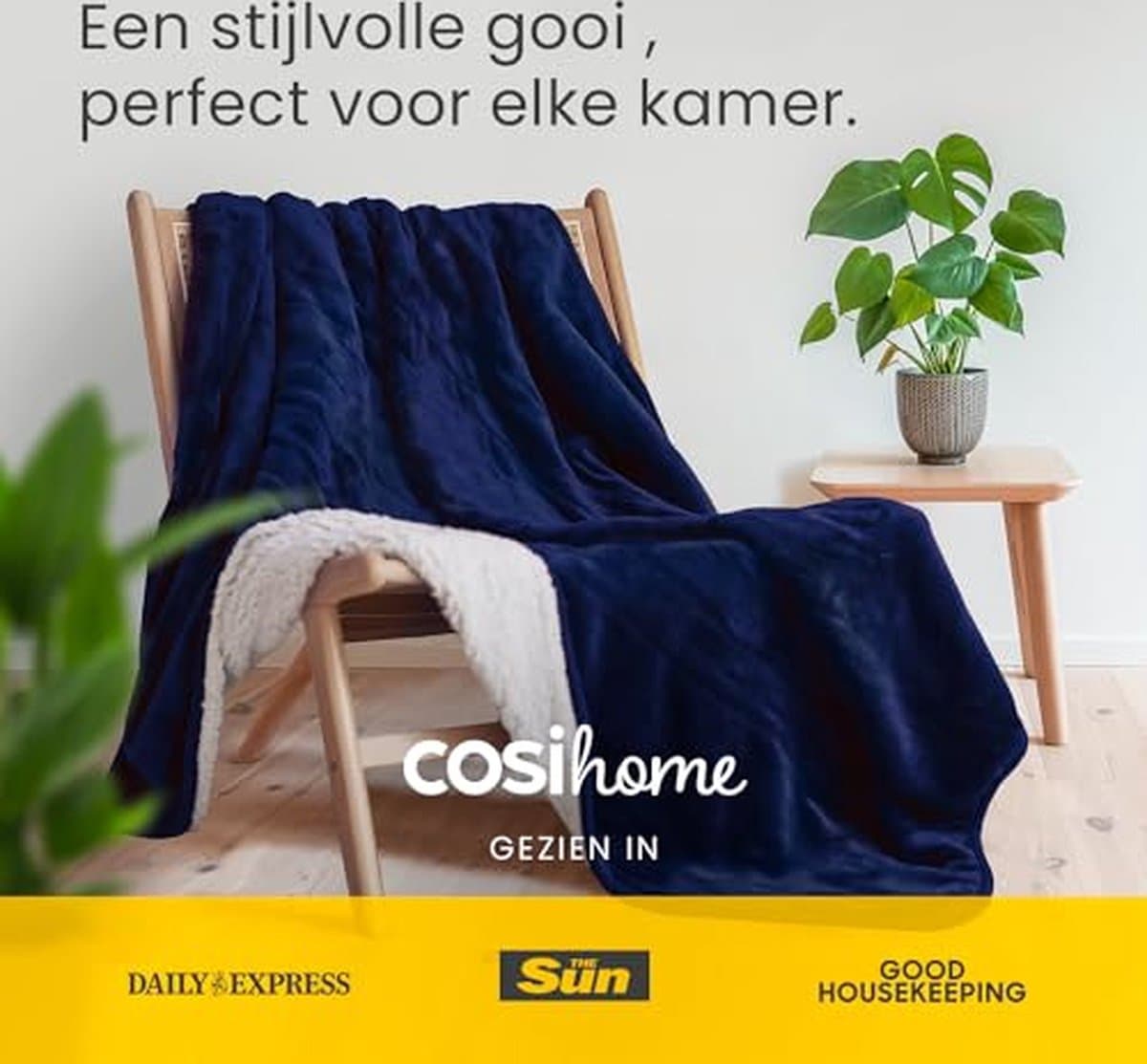 Cosi Home – Elektrische Deken – Luxe Fleece en Sherpa Wol - 180 x 130 cm - Warmtedeken met 10 Warmtestanden, 10-Uurs Timer en Oververhittingsbeveiliging – Machinewasbaar – Blauw thumbnail 6