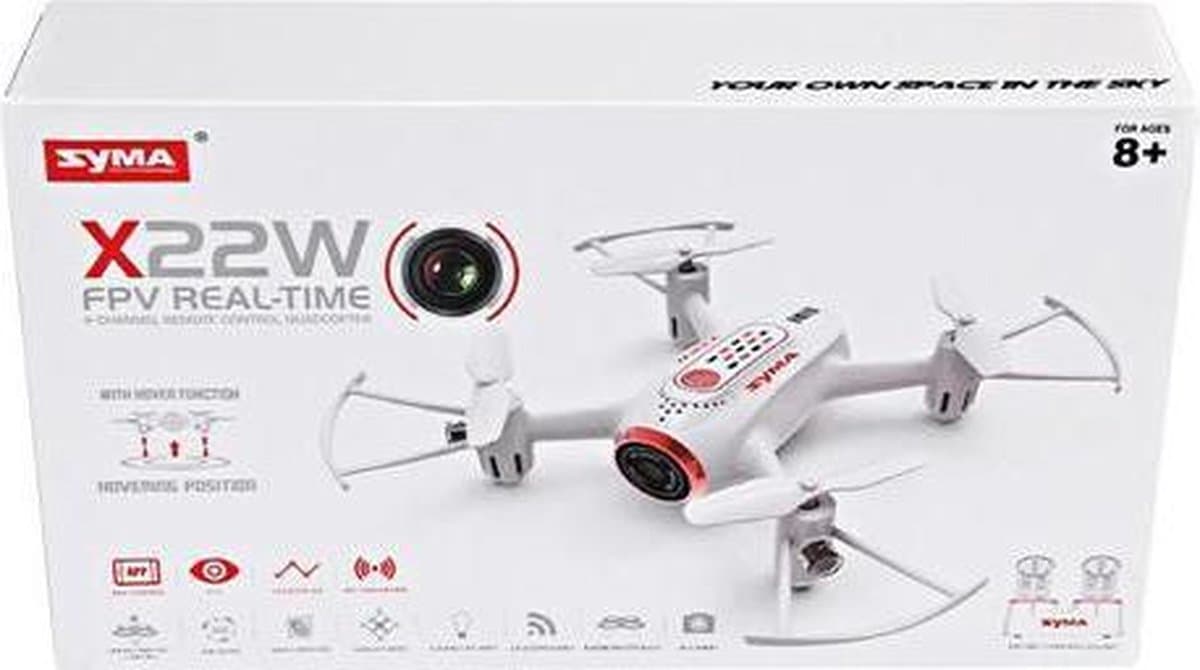 Syma X22W Live HD Camera fpv Mini Drone | App Control Functie thumbnail 3