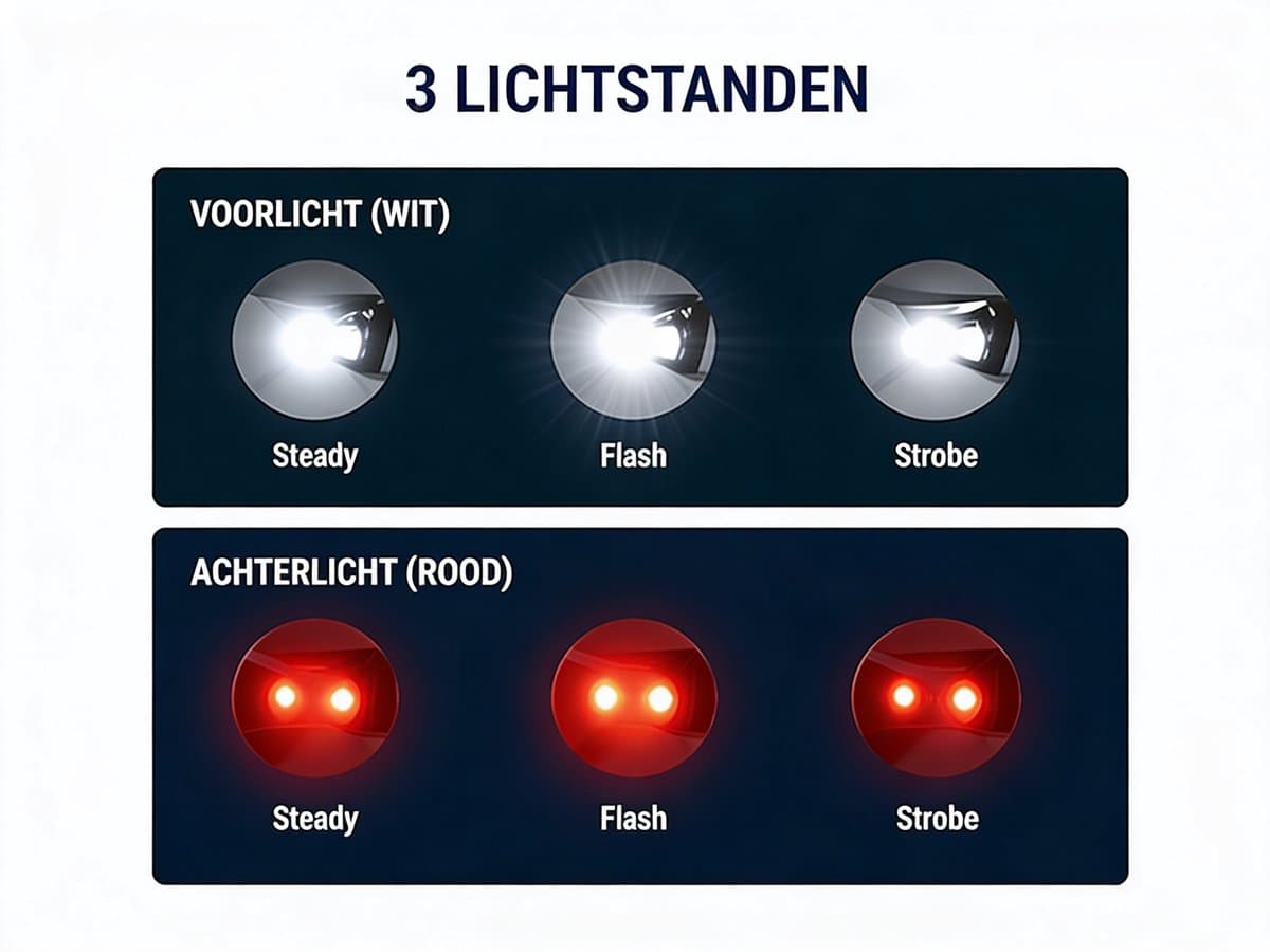 Fietsverlichting Set Voor & Achter – LED Fietslamp Batterij – Waterdicht – Inclusief 4x CR2032 – Sterke Fiets Lampen – Eenvoudige Montage thumbnail 3