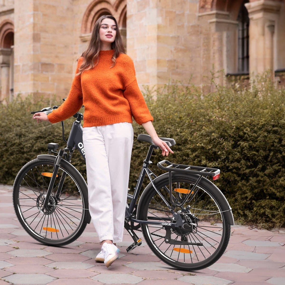 Qekud Elektrische Fiets - E-bike - 26 inch - 250W Motor -36V 13Ah Accu - 100km - 7 Versnellingen - met app - grijs thumbnail 7