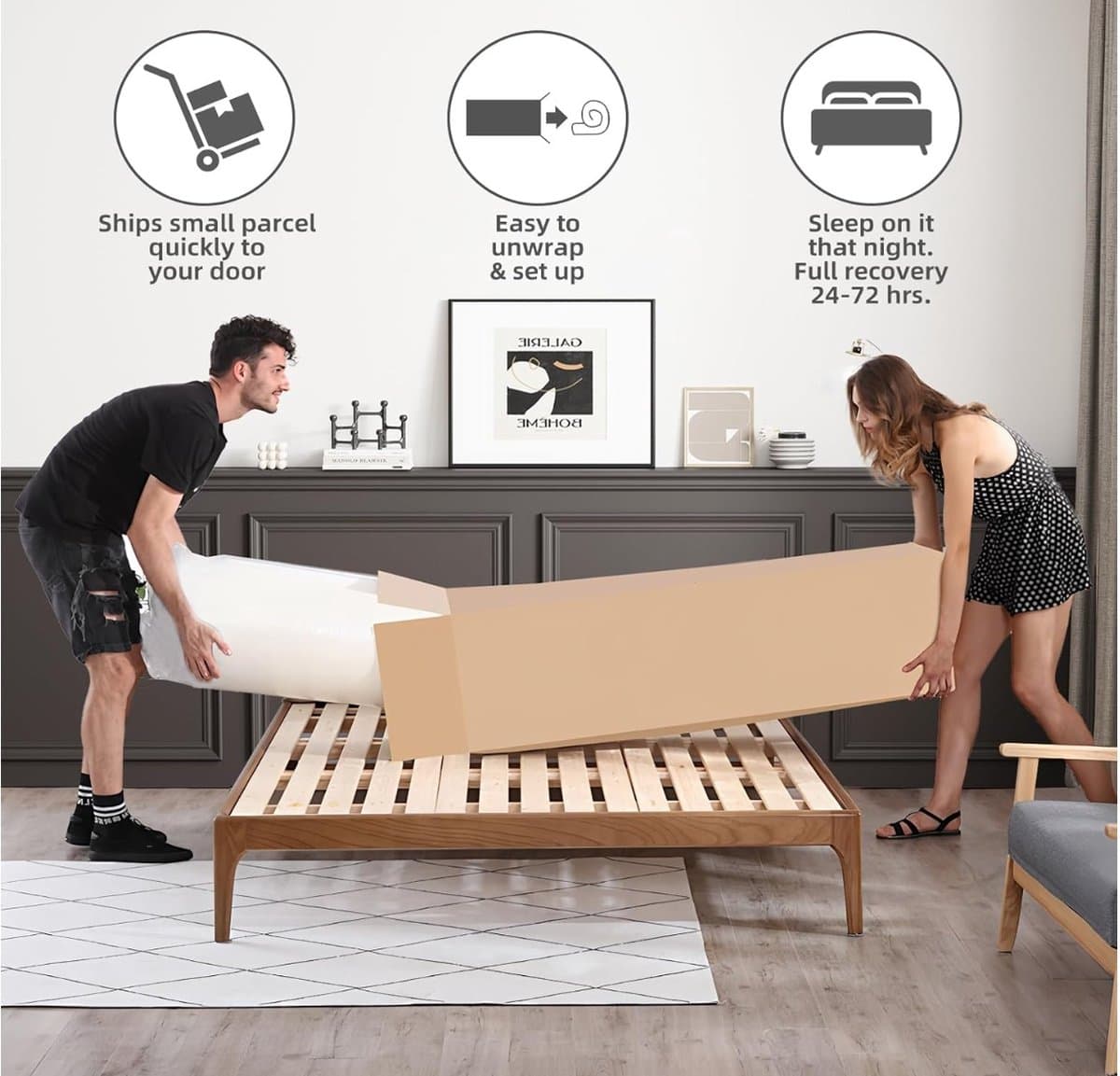 LeeuwenChoice® Boxspring Matras Super KING Size - 180x200 cm - Hoogte 20cm - Ergonomisch & Öko-Tex Gecertificeerd thumbnail 5