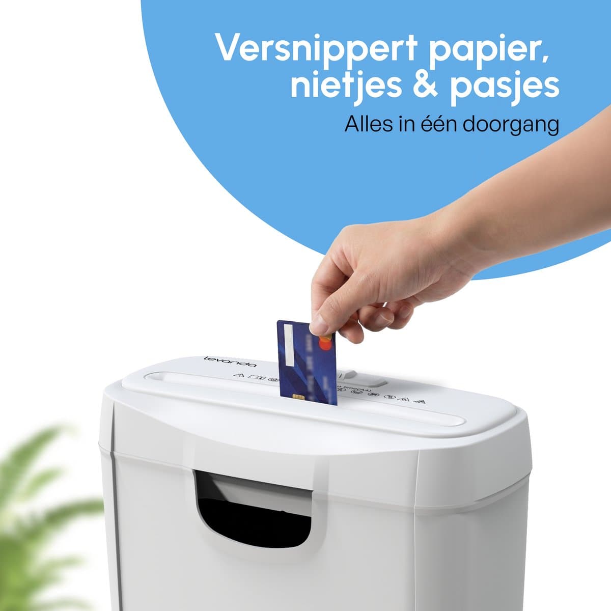 Papierversnipperaar - 10L - 6 A4 vellen - Wit - Levanda thumbnail 7