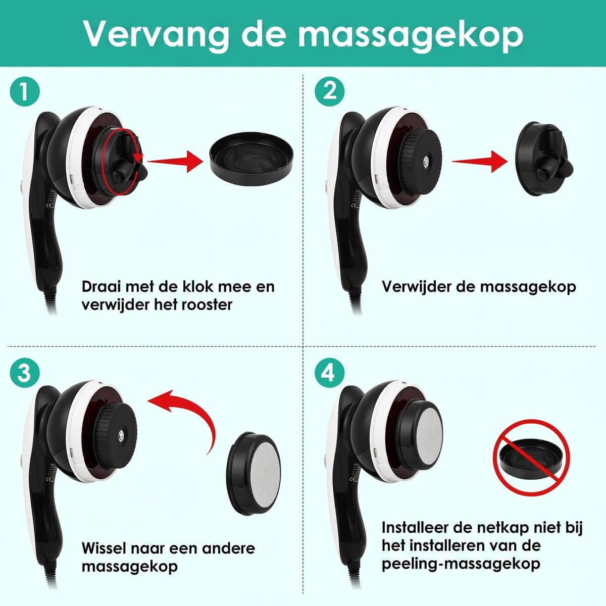 Dreamhigh® Anti Cellulite Apparaat - Elektrisch Massageapparaat Massagegun - 8 Massagekoppen Tegen Cellulitis - Bindweefselmassage Apparaat - Massage voor Verlichting Van Schouders Benen, Rug & Nek thumbnail 3