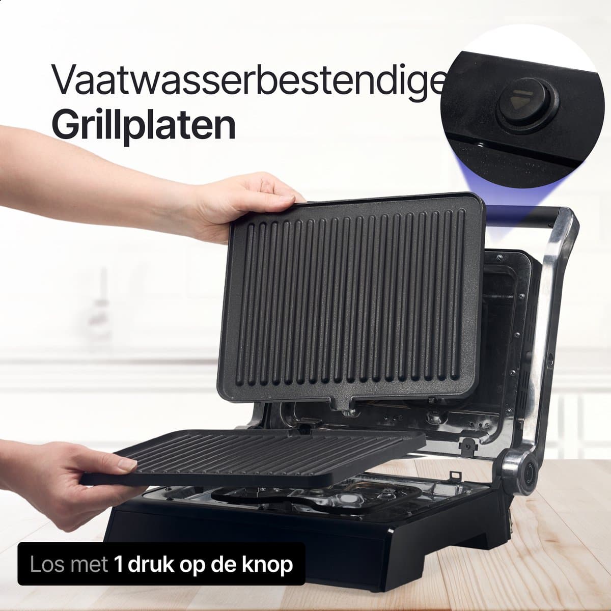Rurido XL Tosti Apparaat 2000W – Uitneembare Platen & Vaatwasserbestendig – Groot Grilloppervlak – 180° Openklapbaar – Contactgrill – Panini Grill – Grill Apparaat – Tosti ijzer thumbnail 2