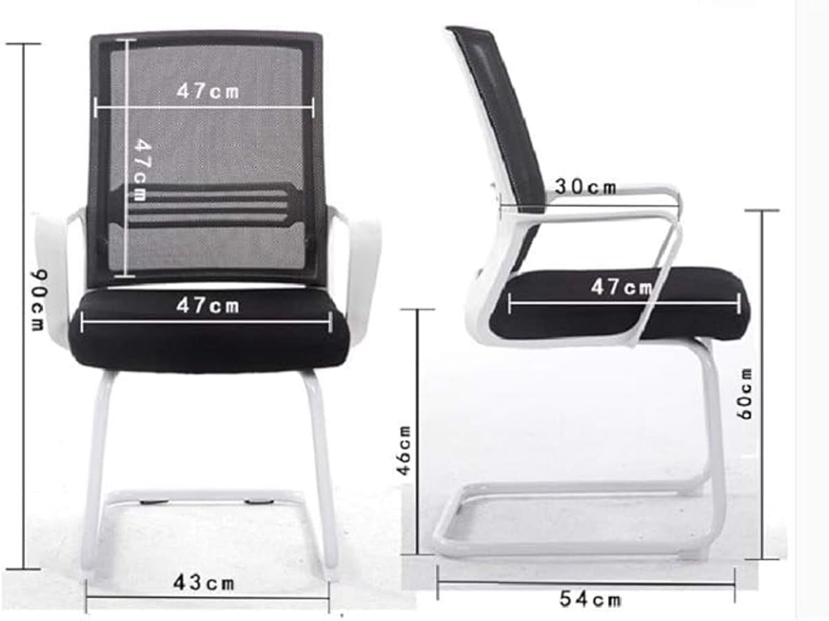 Ergonomische Bureaustoel – Mesh Computerstoel met Lendensteun, 360° Draaibaar, Verstelbare Executive Stoel met Armleuningen, Comfortabele Zitkussen & Antislip Basis – Zwart thumbnail 7