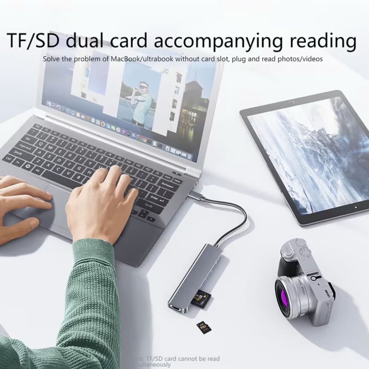 6-in-1 USB-C Hub - 4K HDMI - 3x USB 3.1 - SD/TF Kaartlezer thumbnail 3
