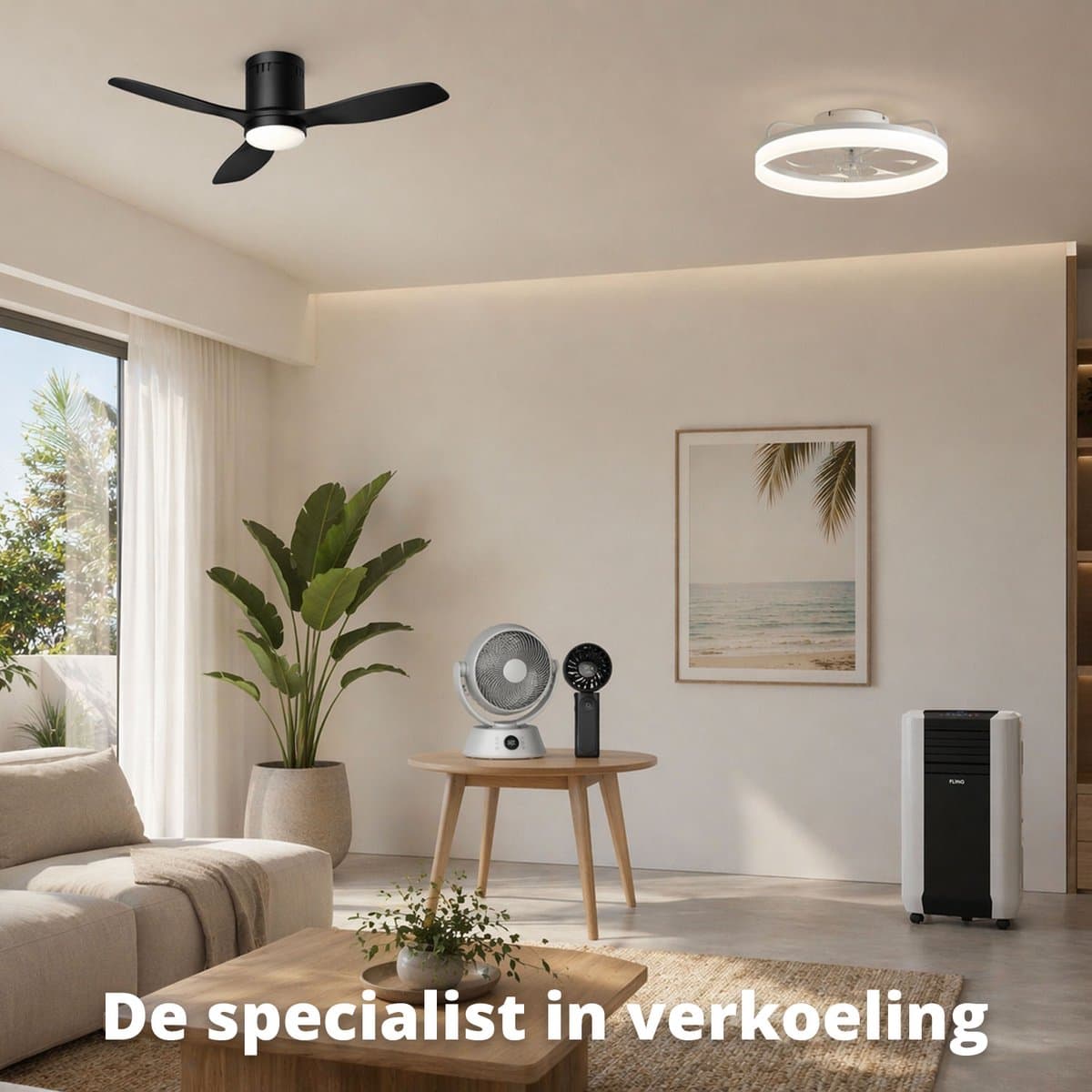 FlinQ AirGlobe Tafelventilator - Automatische oscillatie - Ventilator voor Bureau of Tafel - Roteerbaar - Kleine Ventilator - Fan met Aanpasbare Snelheden - Fluisterstil - Wit thumbnail 8