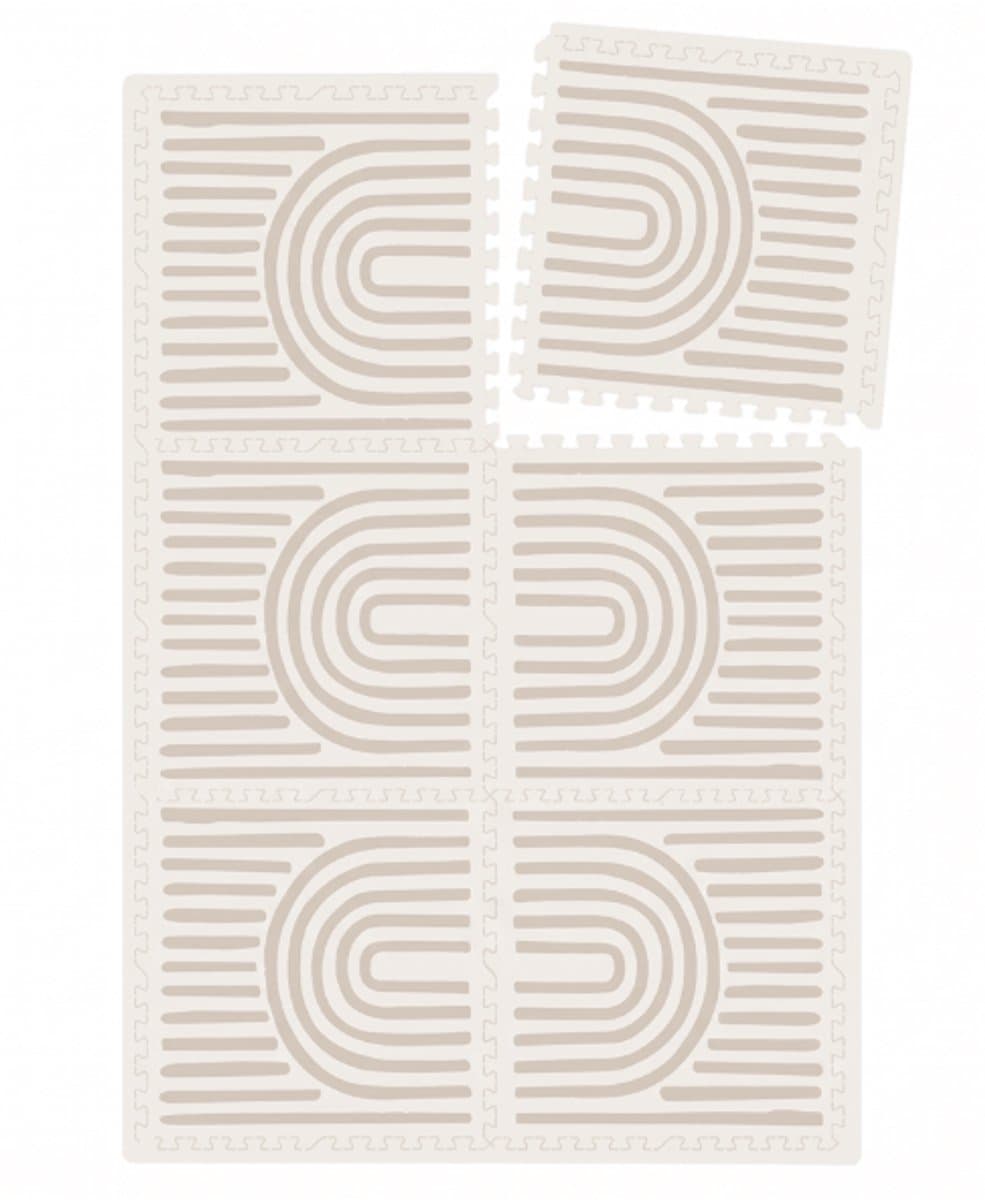Broyari Speelmat Baby 120x180 cm - Beige EVA Foam Puzzelmat thumbnail 8