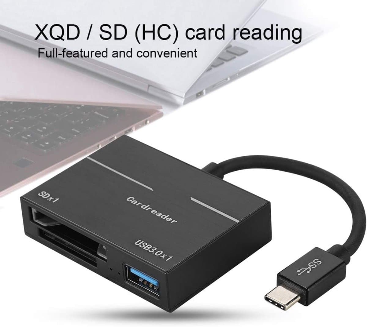 Kaartlezer - SD XQD - Snelle Data Transfer - Type-C 3.0 Interface - 6 x 1.5 x 15 cm thumbnail 5