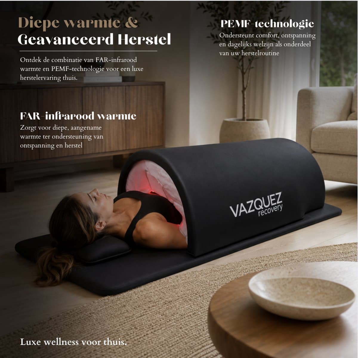 Infrarood Sauna Dome PRO – FAR Infrared, PEMF & Roodlicht (660nm/850nm) – Wellness Sauna voor Thuis & Salon - Sauna - Wellness - Warmte Herstel thumbnail 2