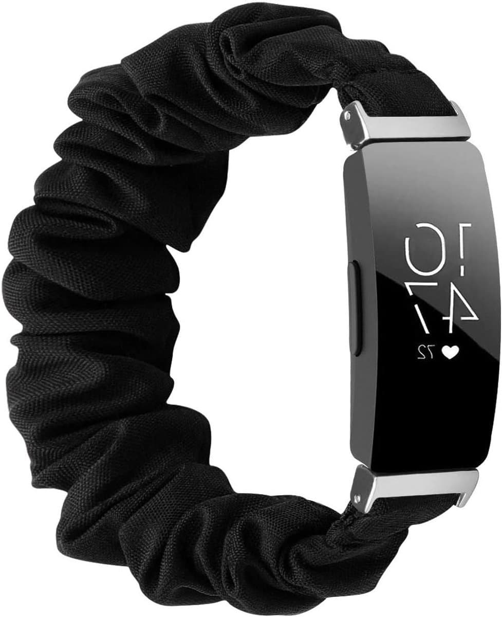 Vervangbare Scrunchie Armband van Chiffon en Satijn voor Fitbit Inspire 2 en Inspire HR - Stijlvolle Polsband voor Vrouwen en Fitness Tracker Accessoires thumbnail 2