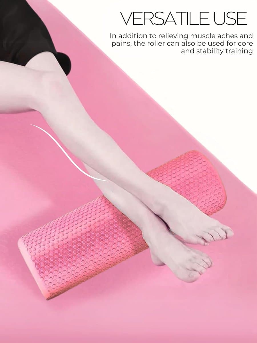 Foam Roller - Schuimrubber rol Massagerol - Spierherstel Yoga - 3D Antislip Oppervlak - 45x15cm - Meerdere Kleuren thumbnail 4