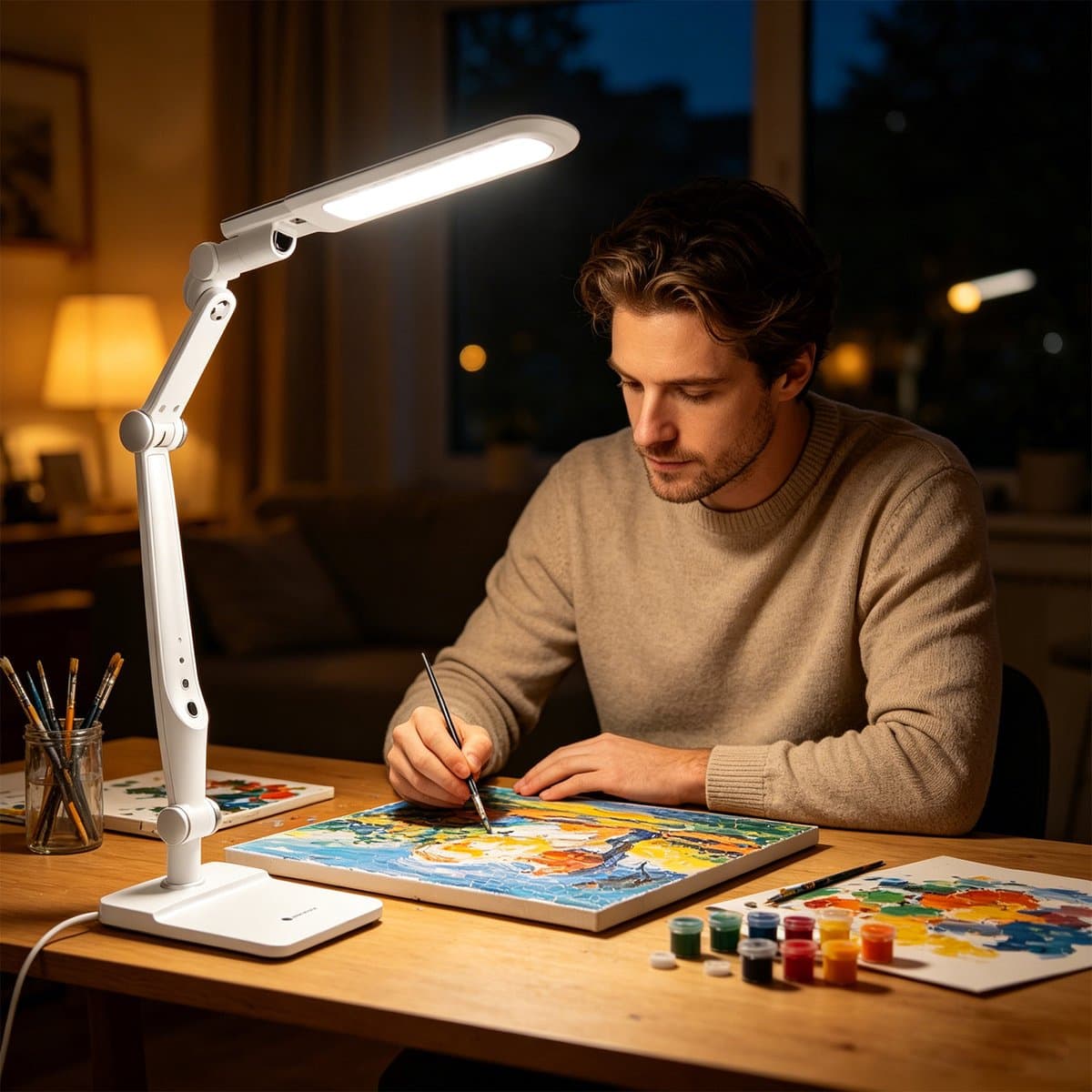 Aigostar Alexander - LED bureaulamp - Dimbaar - Opvouwbaar - 6.6W - Instelbare Kleurtemperatuur - 3000K-6500K - Wit thumbnail 7
