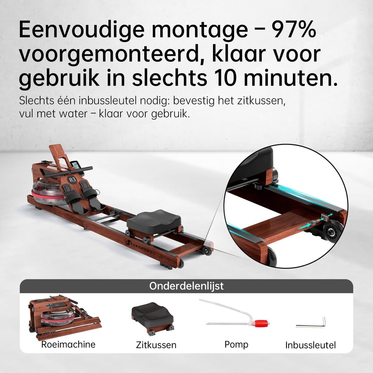 JASPORT R3 inklapbare roeimachine met waterweerstand thumbnail 5