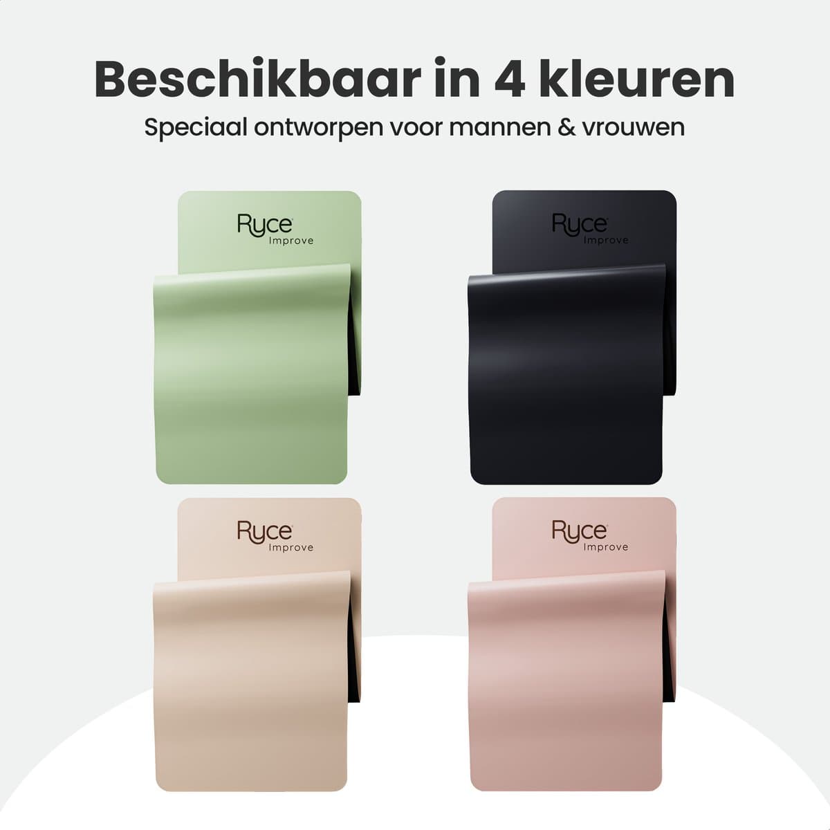 Ryce® Yogamat - PU Rubber - Pilates - Fitness - Anti Slip - Extra Dik - 183x68x0,5 cm - Coffee thumbnail 7