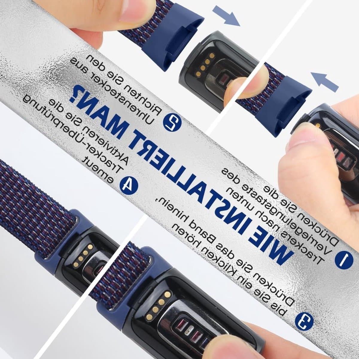 Verstelbare en Ademend Nylon Sportband voor Fitbit Charge 5 - Vervangende Band voor Fitness Tracker voor Dames en Heren thumbnail 3