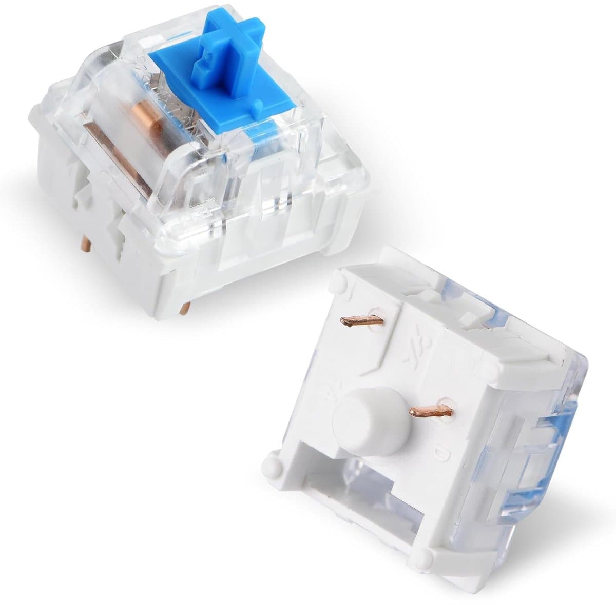 200 accessoires voor mechanische toetsenborden - Toetsen - DIY hot-swappable kruisvormige schakelaars - Klikkend, nauwkeurig typen, stofbestendig, universele vervangingsonderdelen voor kantoor en gaming - Blauw thumbnail 2