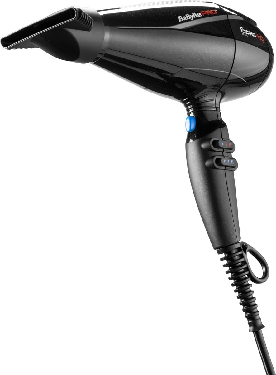 BabylissPRO Excess-HQ Föhn BAB6990IE - 2600W AC motor - Ionische functie - 152 km/h - 2 blaasmonden - Professionele haardroger thumbnail 8