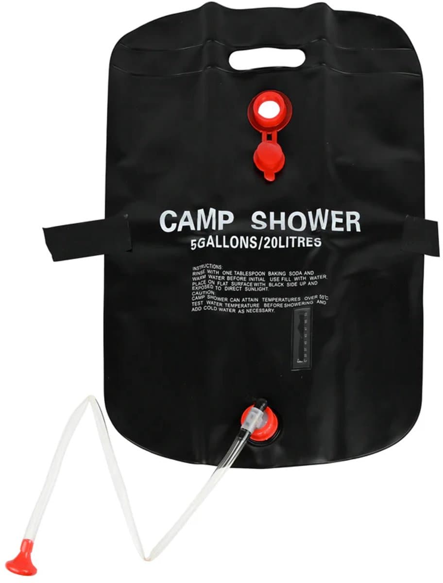 Narvie Solar Douche 20L - Camping Douche met Slang en Sproeikop - Zonnedouche voor Camping en Outdoor thumbnail 6