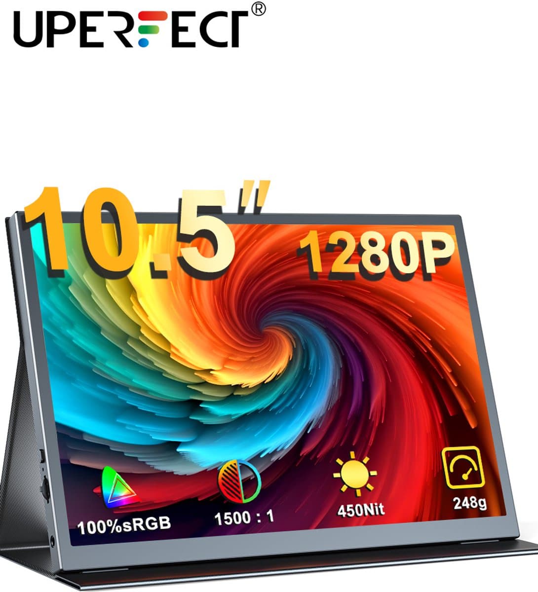 UPERFECT J10 10" draagbare monitor: 3:2 IPS, 400 nits