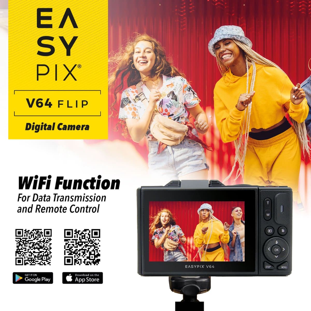 Easypix V64 Flip - Compactcamera - Met Klapscherm - Zwart thumbnail 6