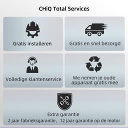 Productfoto van CHiQ CW106581AX 10 kg wasmachine met stoom