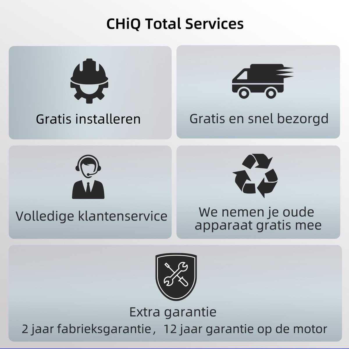CHiQ CW106581AX 10 kg wasmachine met stoom