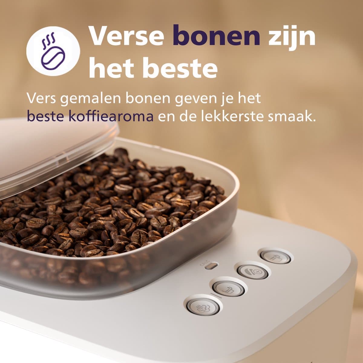 Philips BAR305/00 Baristina - Semi-Automatische Espressomachine - Pistonmachine - Koffiemachine met Bonen - Wit thumbnail 3