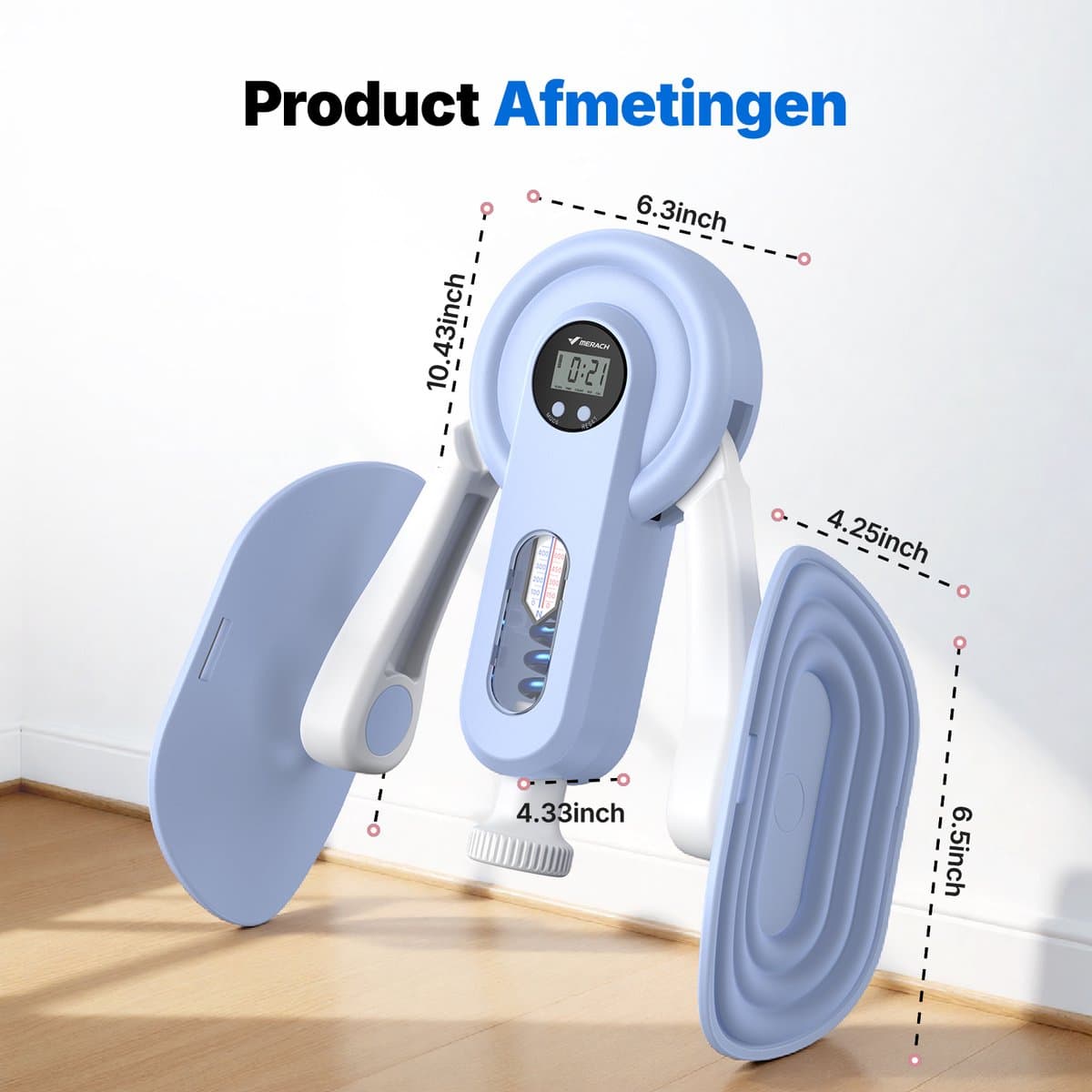 MERACH Bekkenbodemtrainer vrouw - dijbeentrainer, beentrainer - postnataal herstel - Compact - draagbaar - Voor mannen en vrouwen - blauw thumbnail 3
