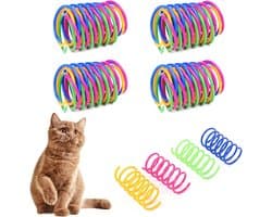 20 Stuks Kleurrijke Katten Speelgoed Spiraalveren - Interactief & Duurzaam Speelgoed voor Binnenkatten