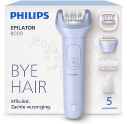 Productfoto van Philips Epilator Series 8000 BRE709/00 nat en droog