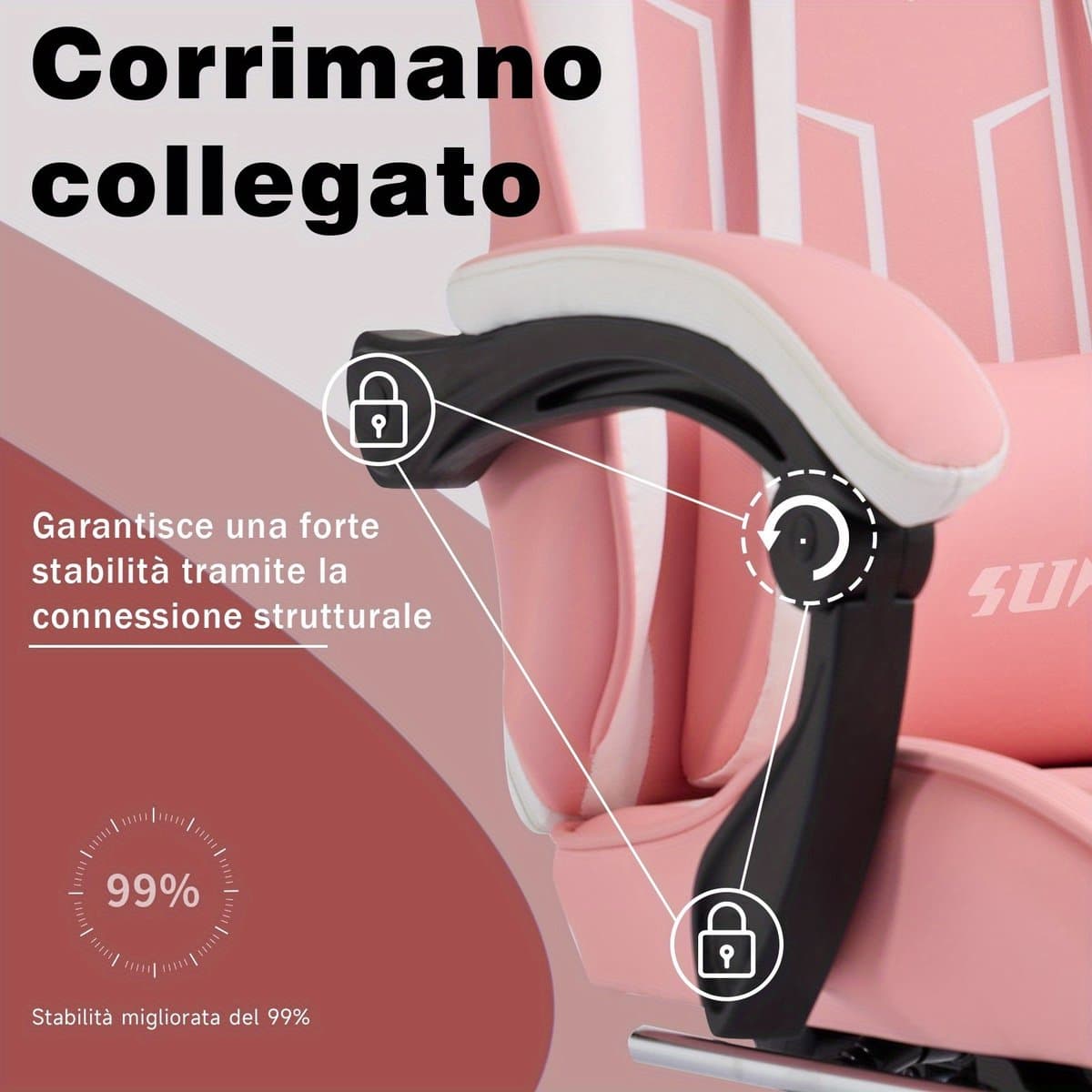Ergonomische bureaustoel-Bureaustoelen voor volwassenen- Hoge Kwaliteit- Geheugenschuim & Lendensteun- Met Voetpedalen -Ondersteuning van de Onderrug-Verstelbare Hoogte Relaxstoel voor Computerbureau-( Diepgrijs). thumbnail 6