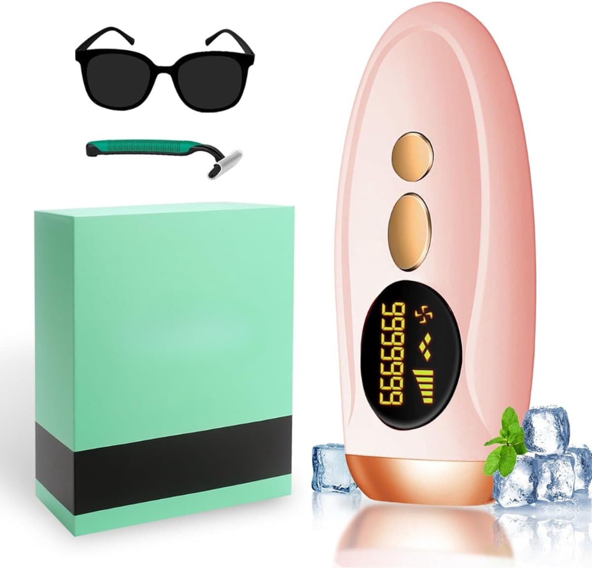 SNJY® Laser Ontharingsapparaat - Epilator - Ontharingsapparaten - IPL Ontharing - 5 Standen - Roze - afbeelding 1