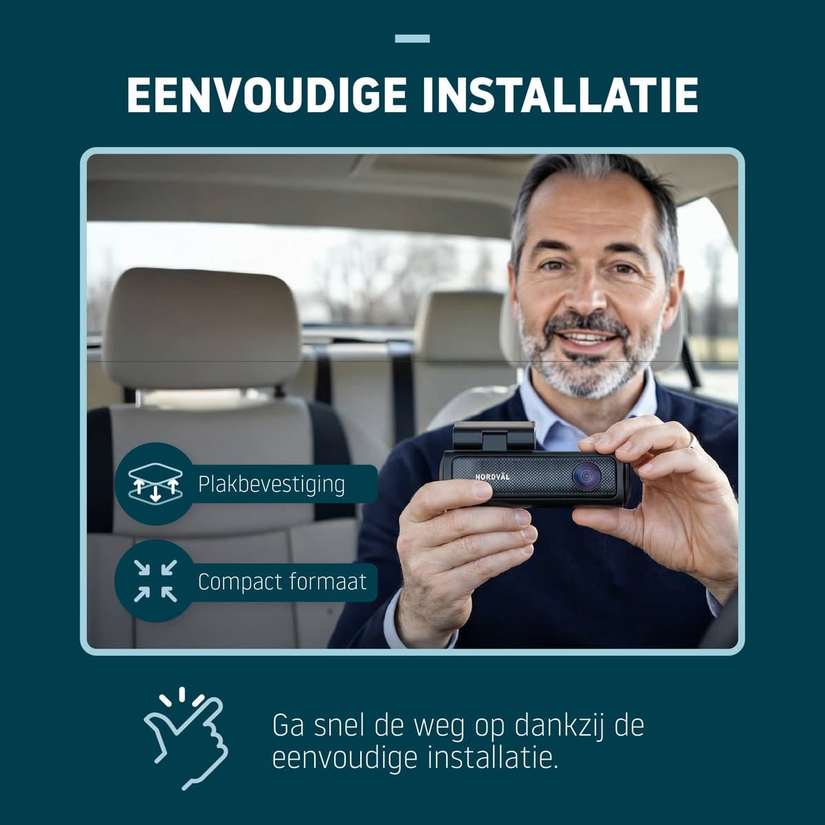 Nordväl DC202-2CH Dashcam – Incl. 256GB SD Kaart – 4K Ultra HD voor en 2K QHD achter – Wifi – GPS – Parkeermodus – Dashcam voor auto – Auto Camera thumbnail 6
