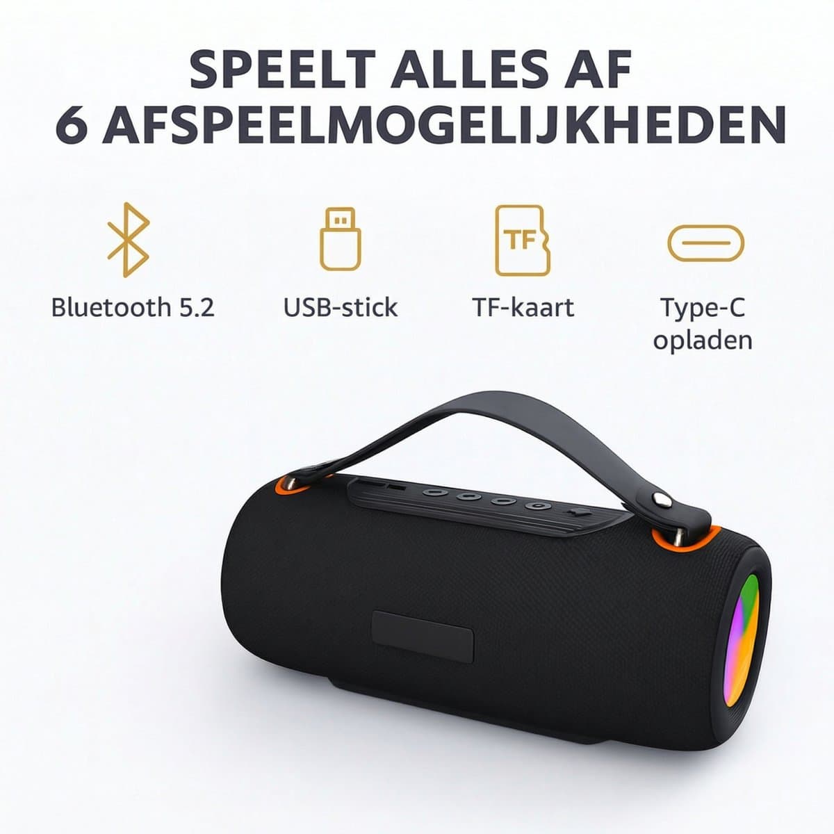 SyncGear 30W Bluetooth Speaker RGB IPX6 Waterdicht thumbnail 3