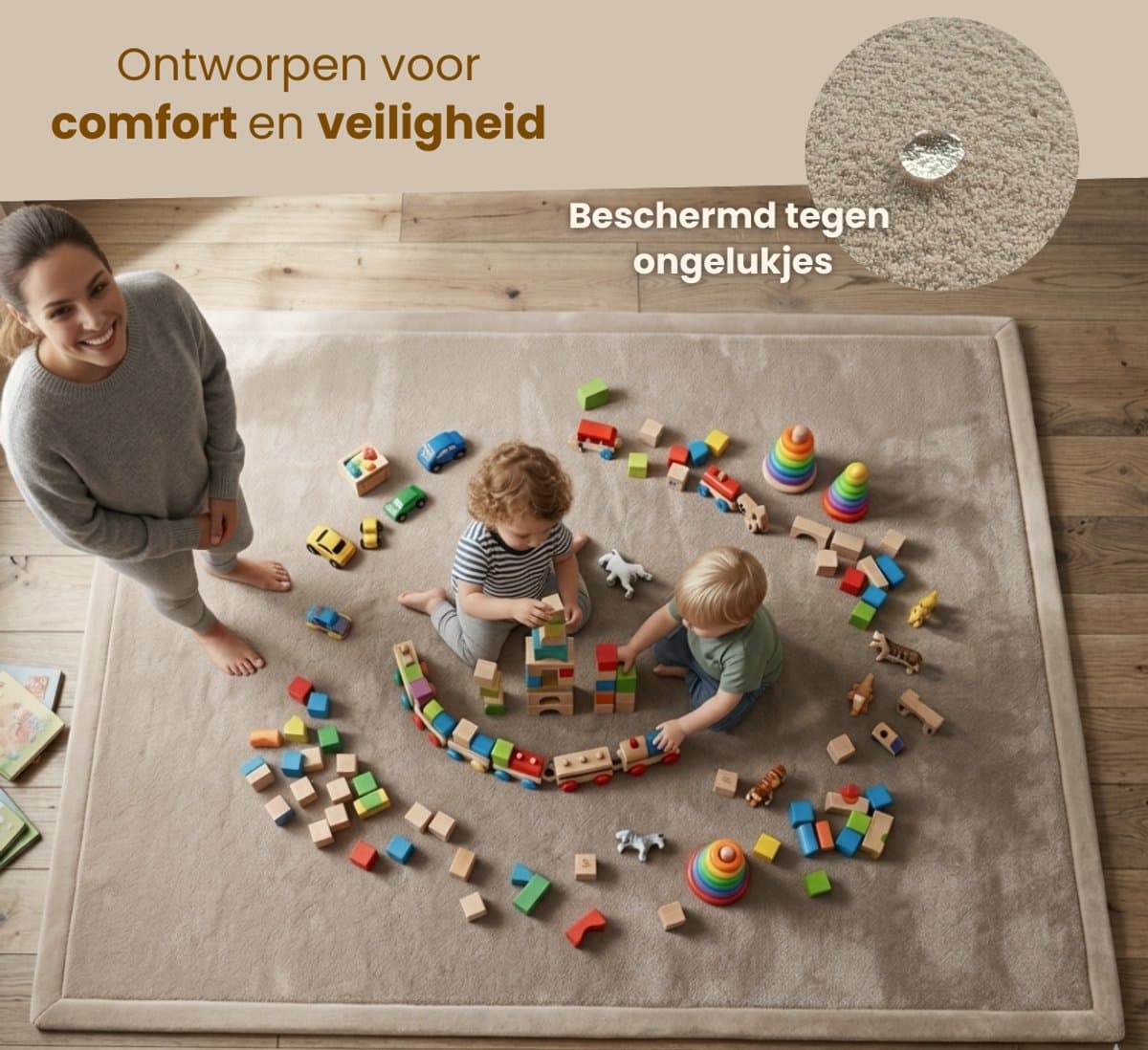 Tobey's Speelkleed 150x200cm - Fluweelzacht traagschuim thumbnail 5