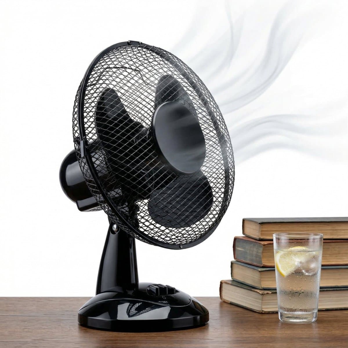 Lomera Tafelventilator 230V - Bureau Ventilator - Ventilator Klein - Stille Ventilator - Tafel Ventilator - Slaapkamer Ventilator - Kantoor Ventilator - Mini Ventilator - Kantelbaar - Voor Woonkamer, Slaapkamer en Kantoor