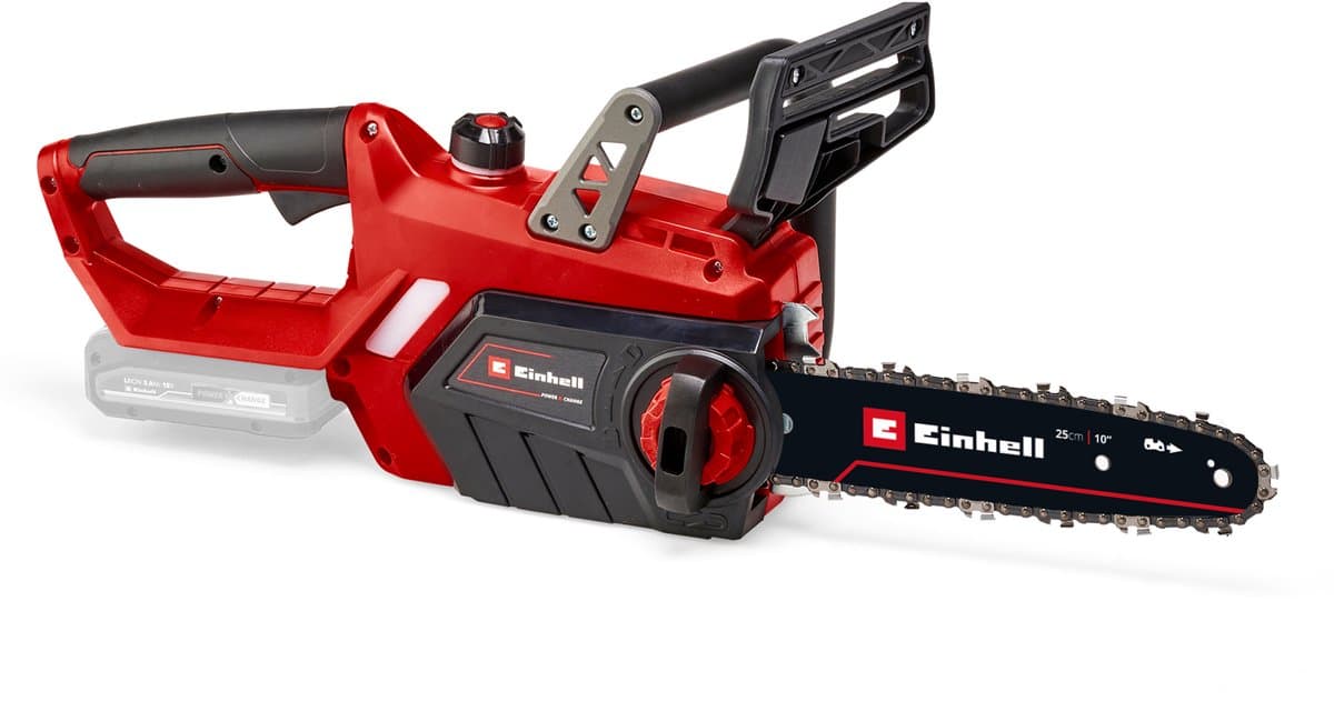 Einhell Accu Kettingzaag GE-LC 18/25 Li Solo - Power X-Change - 18 V/3.0 Ah/Li-Ion - Zwaardlengte: 25 cm - Max. Zaaglengte: 23 cm - Kettingsnelheid: 4,3 m/s - Excl. accu en lader - afbeelding 1