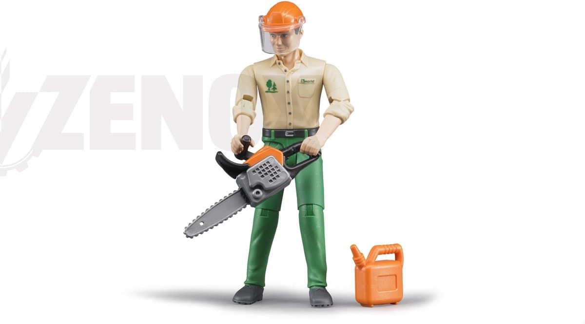 Bruder Bworld Houthakker: speelfiguur met accessoires - afbeelding 1