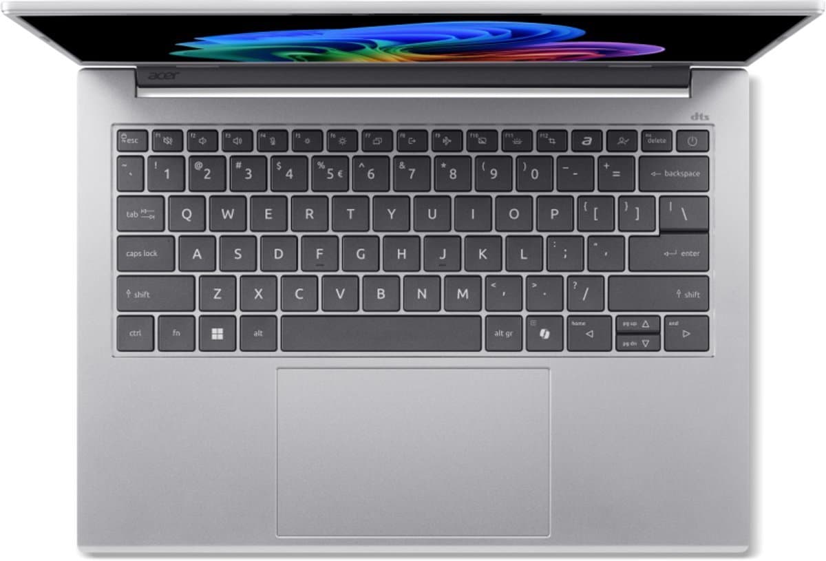 Aspire 14 AI A14-53M-50K5 - CoPilot+ PC - Laptop - 14 inch 120Hz - Core Ultra 5 - 16GB - 512GB SSD - Verlicht toetsenbord - Zilver thumbnail 5
