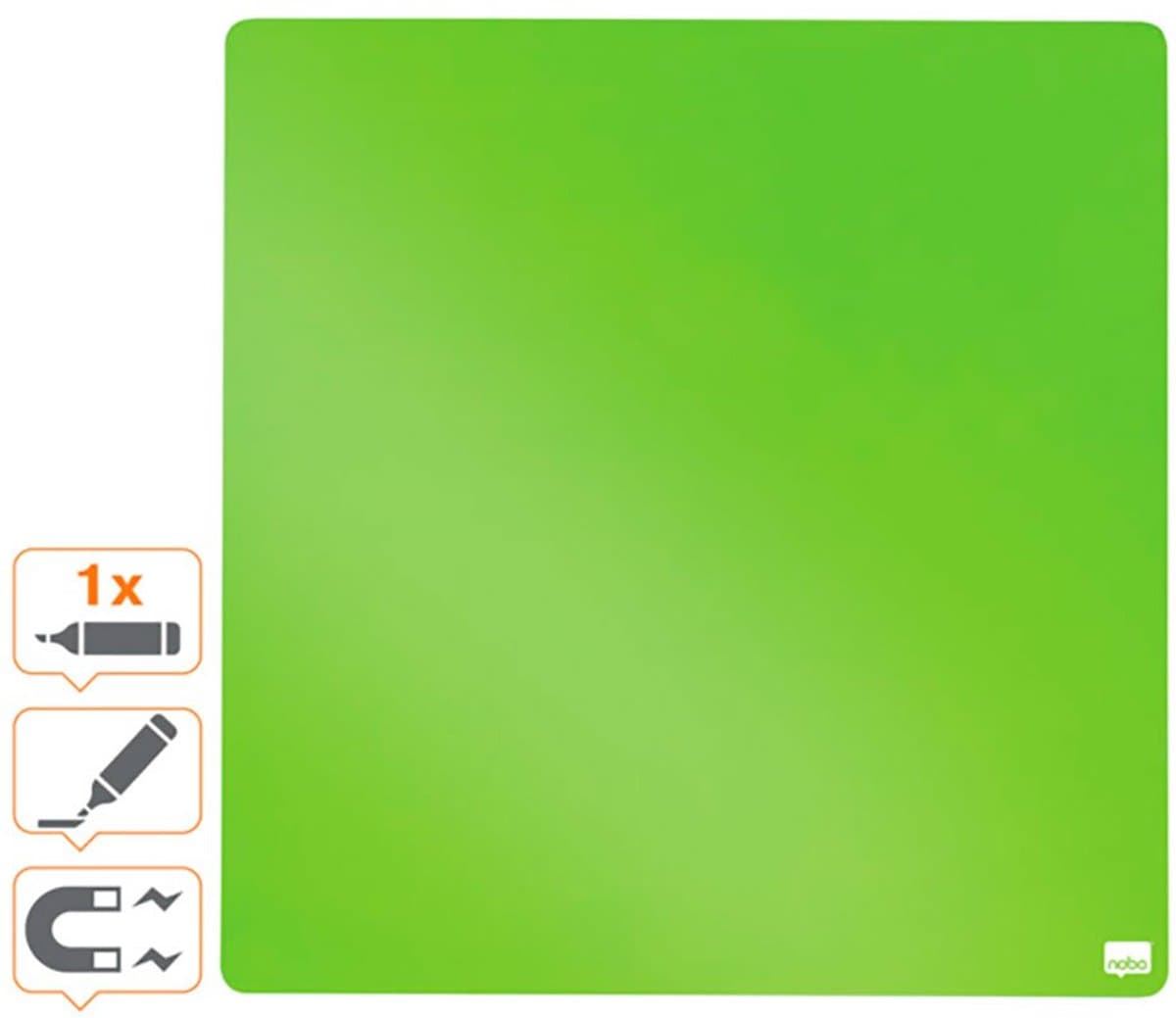 Nobo Droog Uitwisbaar Mini Magnetisch Whiteboard - Inclusief Whiteboard Marker, Magneten en Montagestickers - 36 x 36 cm - Donkerroze thumbnail 8