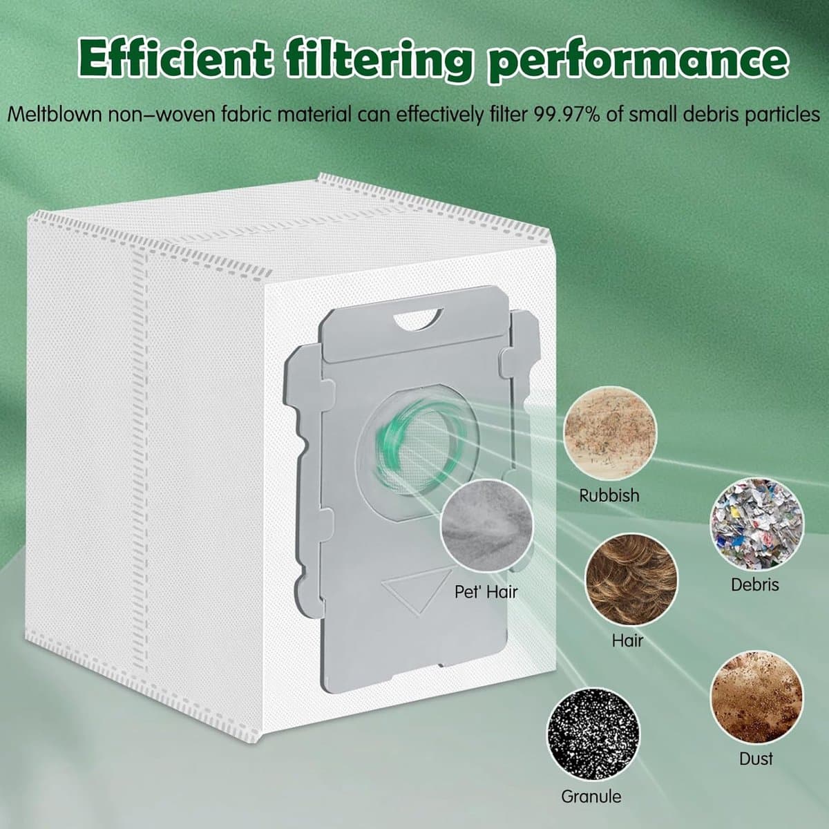 12 Stuks Stofzakken voor iRobot Roomba i7 i7+, i8, i8+, i3, i3+, i4, i4+, i6, i6+, s9, s9+ Plus 10 Max 105 705 Vac Clean Base afzuigstation, i/s/j Combo Essential Serie Stofzuigerrobot Stofzuigerzak thumbnail 4