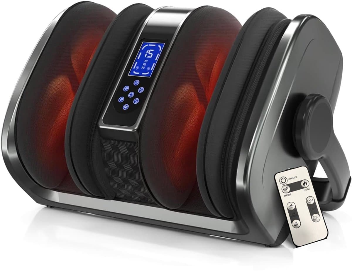 Shiatsu voetmassage apparaat met luchtcompressie- voet & kuitmassage - massage - massage apparaat voor bloedsomloop en bloedcirculatie - foot massager - afstandsbediening