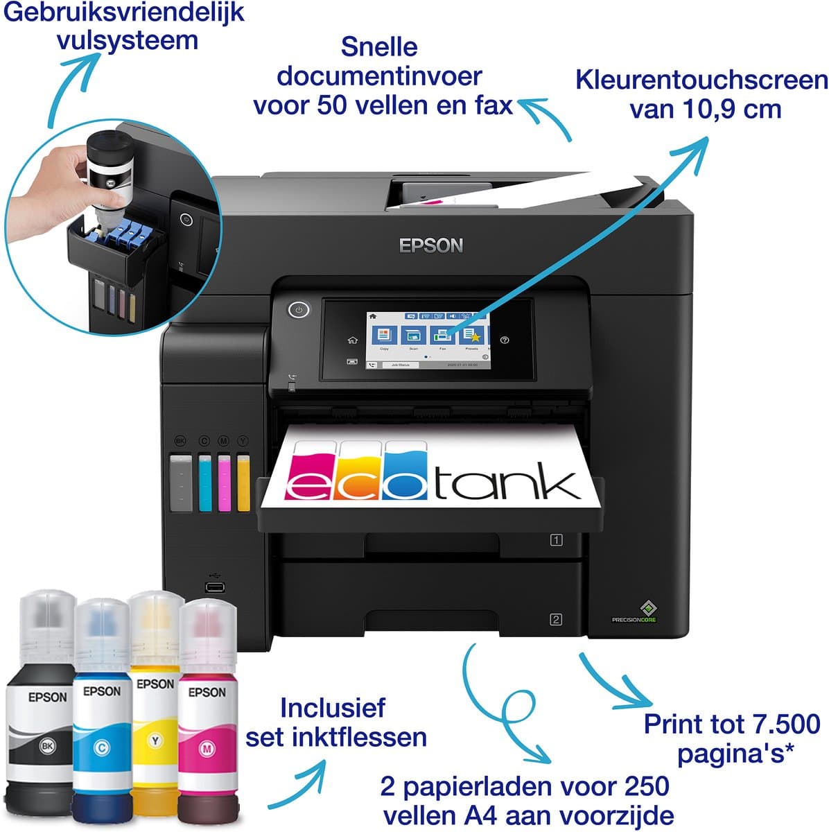 Epson EcoTank ET-5805 - All-in-One Inkttank Printer - Inclusief tot 3 jaar inkt thumbnail 3