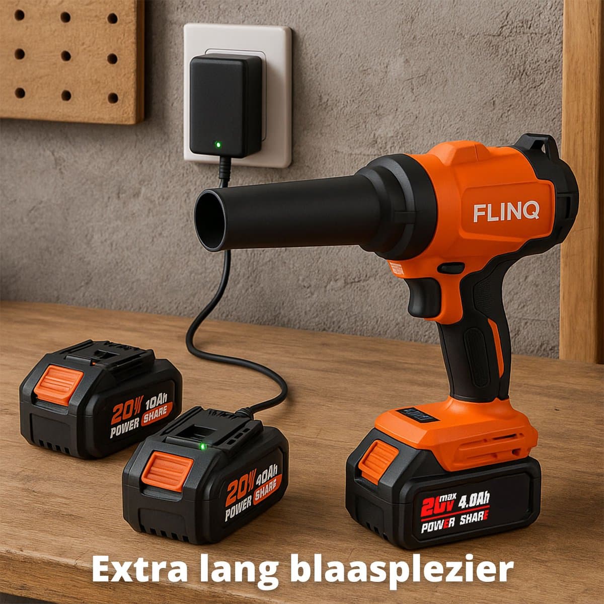 FlinQ Handblazer Premium - Draadloze Bladblazer met accu - Multi inzetbaar - Borselloze Motor - incl 2 accu's & oorbeschermers thumbnail 8