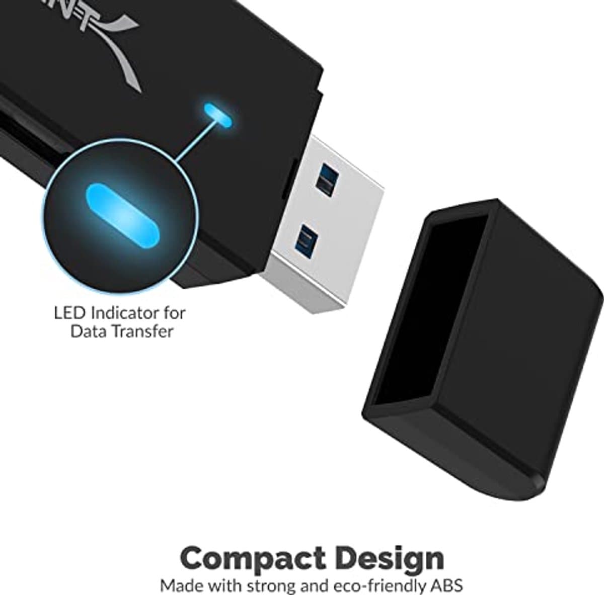 USB 3.0 Micro SD en SD Kaartlezer voor Snelle Gegevensoverdracht thumbnail 3
