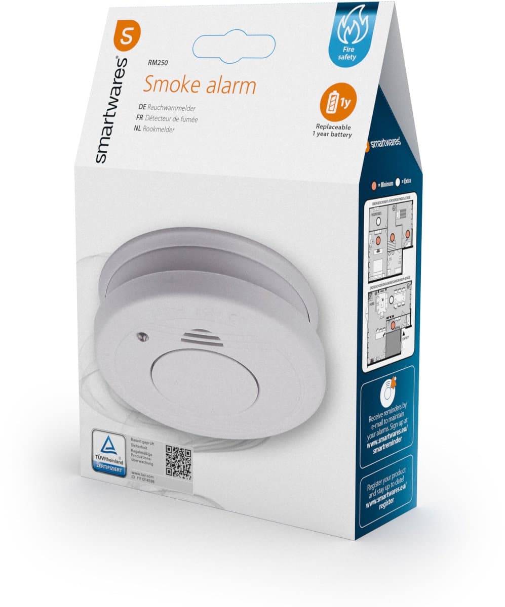 Smartwares 10.044.62 - Rookmelder 85 dB - 1 Jaar batterij, 10 jaar sensor - TUV Gecertificeerd - Brandmelder thumbnail 8